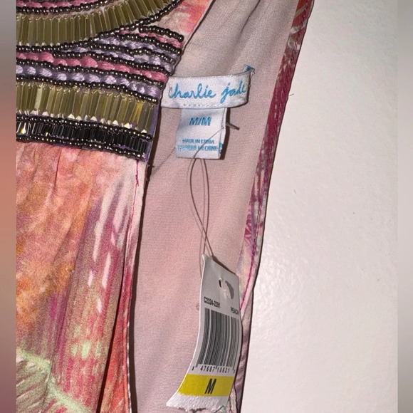 CHARLIE JADE BEADED MAXI DRESS SIZE MEDIUM SLEEVELESS DRESS MULTICOLOR NWT - Picture 4 of 8